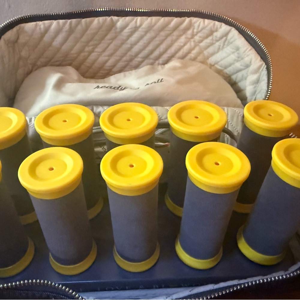Drybar Vibrant Yellow and Gray Hair Rollers